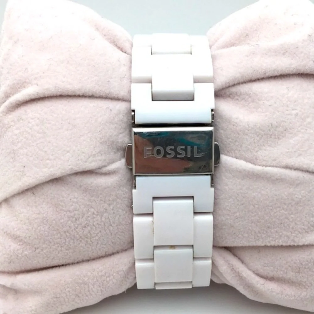 Fossil Stella ES1967 White Diamond Resin Watch